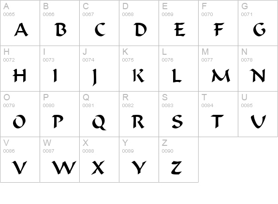 Marlin Thin Bold uppercase A-Z preview