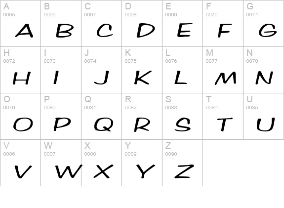 MarloExtended Bold Italic uppercase A-Z preview