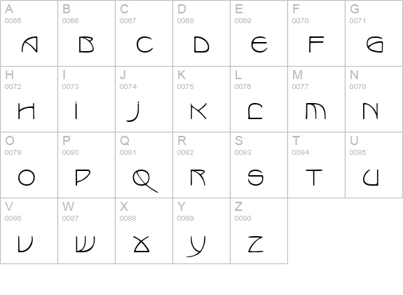 Marlowe uppercase A-Z preview
