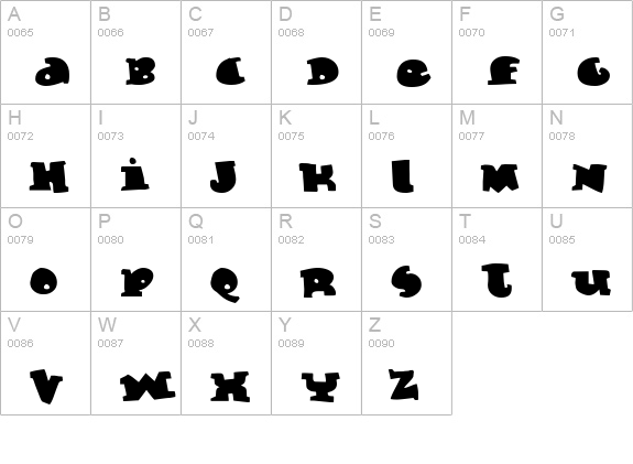 Marmelade Guys uppercase A-Z preview