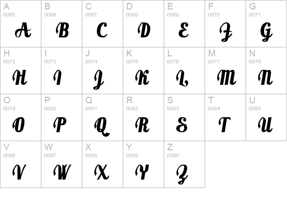 Marmellata (Jam)_demo uppercase A-Z preview