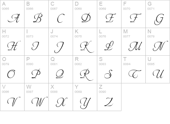 MarnieRegular uppercase A-Z preview