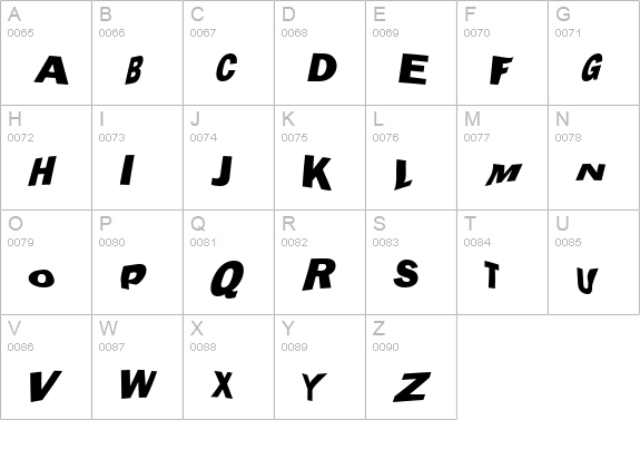 Marola uppercase A-Z preview