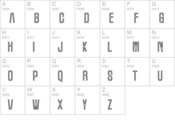 Marquee Moon uppercase A-Z preview