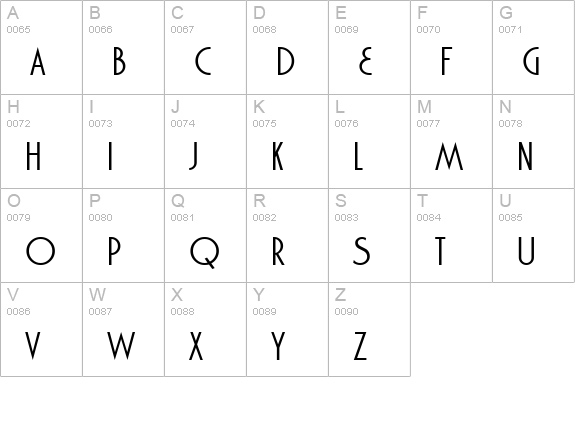 Marquisette BTN uppercase A-Z preview