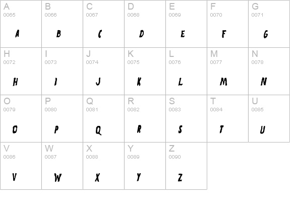 Mars Attacks uppercase A-Z preview