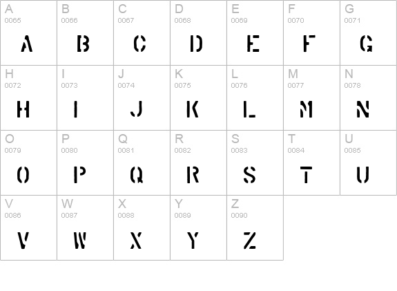 Marsh uppercase A-Z preview