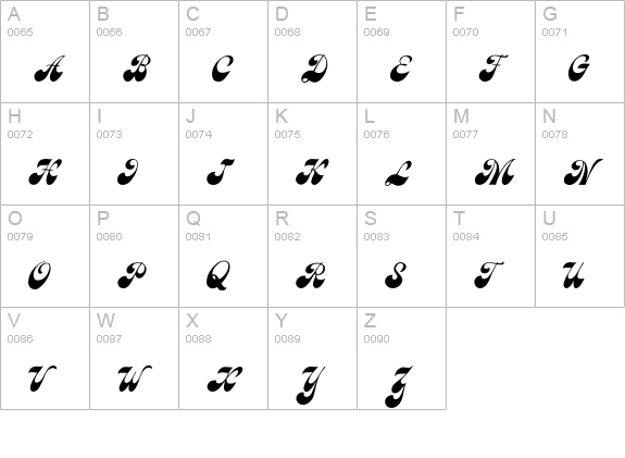 Marsha uppercase A-Z preview