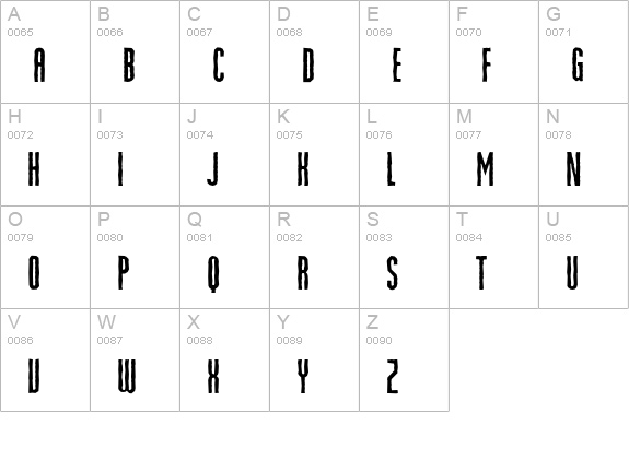 MartenCyr-GrotesqueRough uppercase A-Z preview
