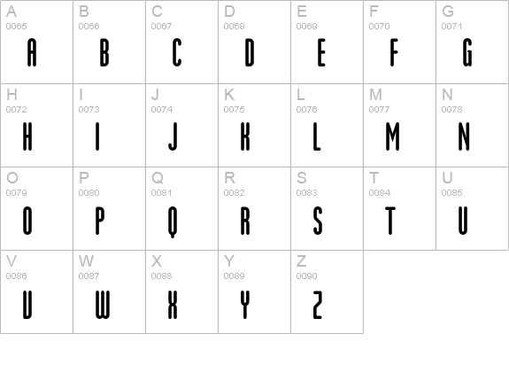 MartenCyr-Regular uppercase A-Z preview