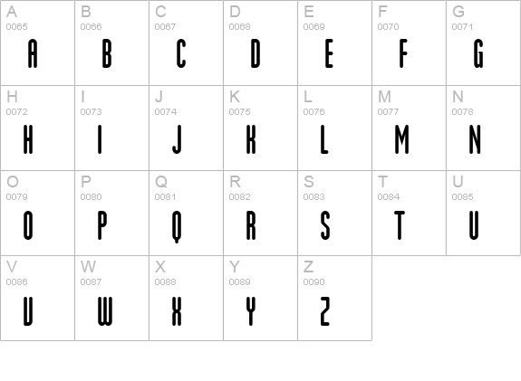 MartenCyrG-Regular uppercase A-Z preview