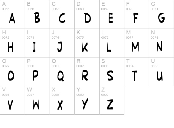Martians Signpost
 uppercase A-Z preview