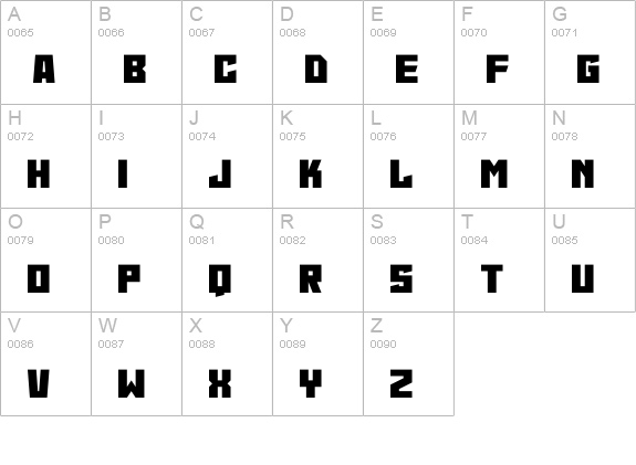Martian Wars uppercase A-Z preview