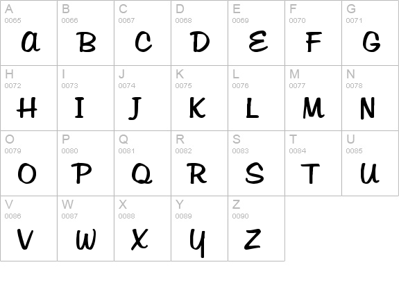 Martina Regular uppercase A-Z preview