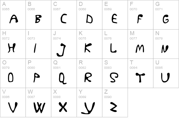 Marty Bold uppercase A-Z preview