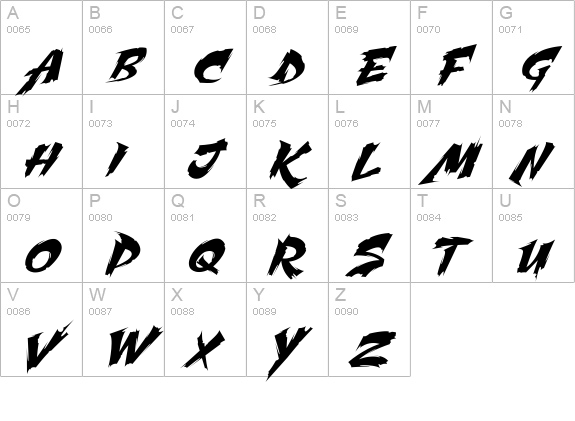 Martyric Personal Use Only uppercase A-Z preview