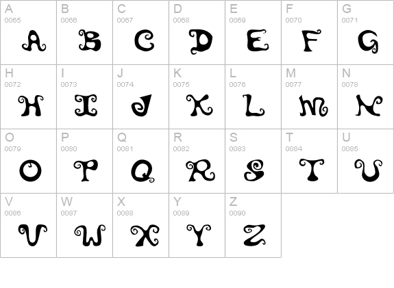 Marvelous uppercase A-Z preview