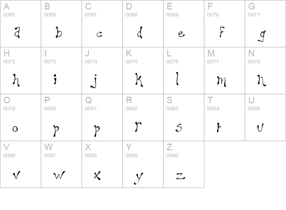 Maryellen uppercase A-Z preview