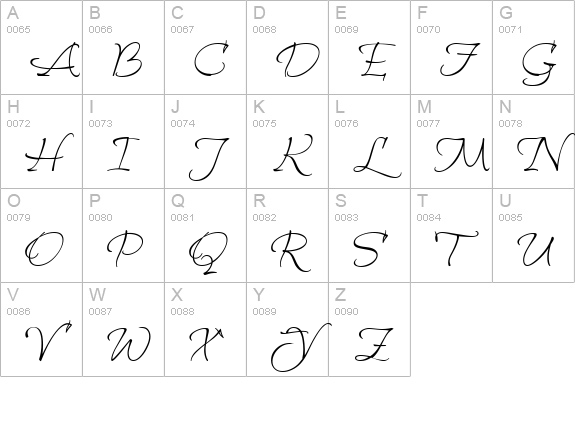 MaryHelenJF uppercase A-Z preview