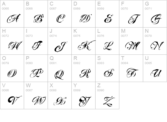 Mascara uppercase A-Z preview