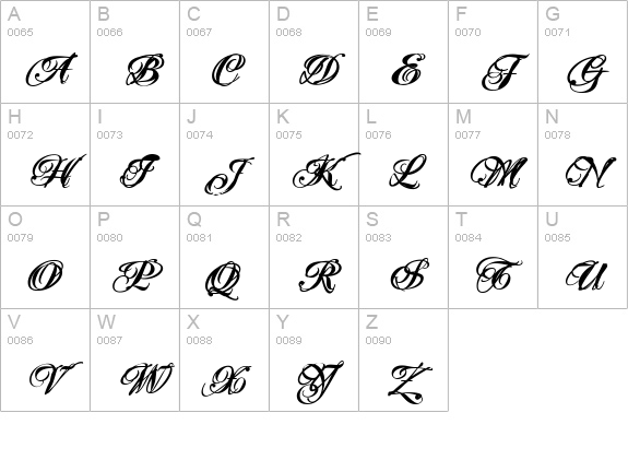 Mascara Bold uppercase A-Z preview