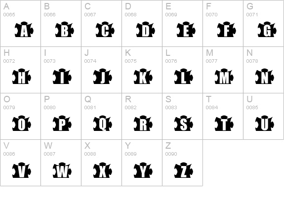 mashy Jigsaw uppercase A-Z preview