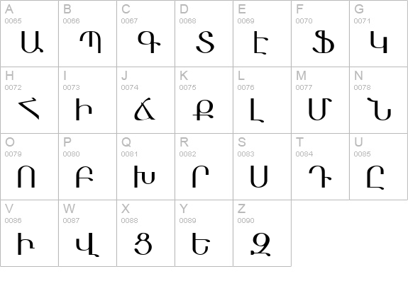 Masis uppercase A-Z preview