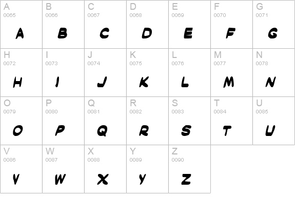 Masked Marvel Bold uppercase A-Z preview