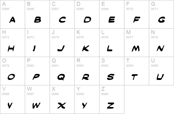 Masked Marvel Expanded uppercase A-Z preview