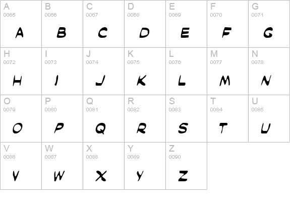 Masked Marvel Light uppercase A-Z preview