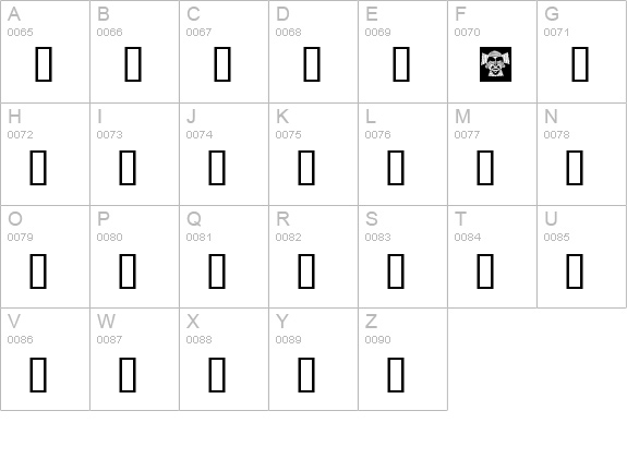 Maskes uppercase A-Z preview