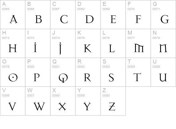 MasonAlternate uppercase A-Z preview