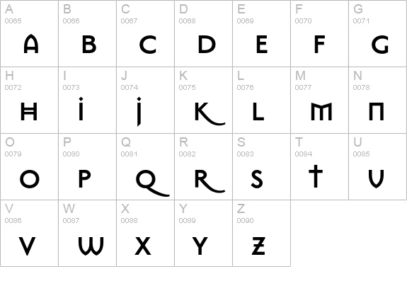 MasonSansBold uppercase A-Z preview