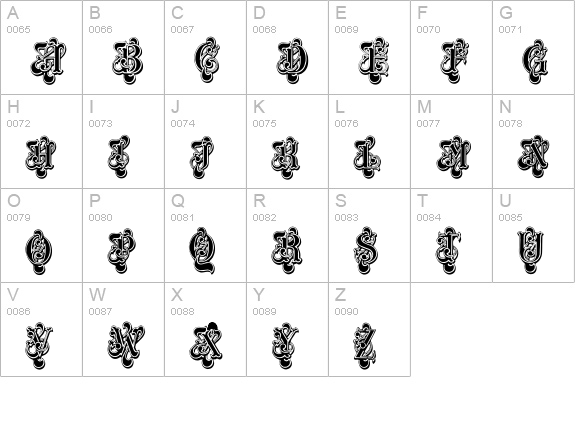 Masquerade uppercase A-Z preview