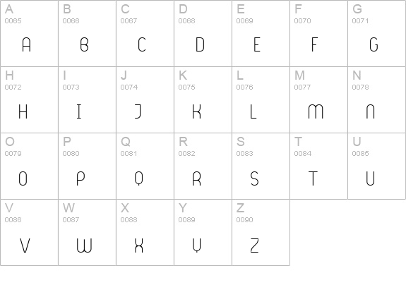Mass Thin uppercase A-Z preview