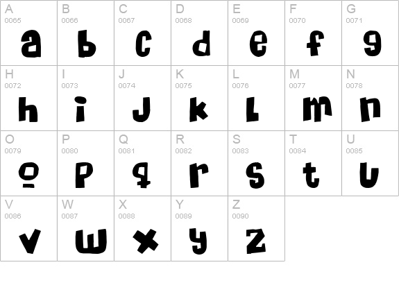 Massive Headache uppercase A-Z preview