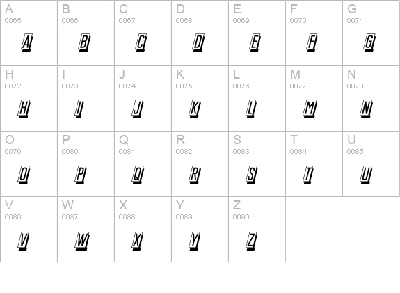 Mastercard Std uppercase A-Z preview