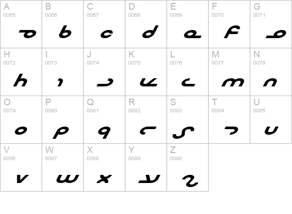 Masterdom Exp Bold Italic uppercase A-Z preview