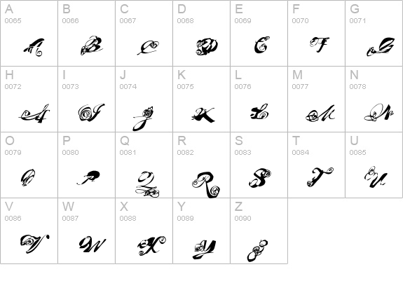 Masterpiece-Allegro uppercase A-Z preview