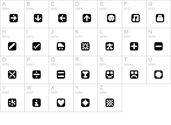 Mastertext-SymbolsOne uppercase A-Z preview