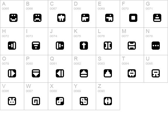 Mastertext-SymbolsTwo uppercase A-Z preview
