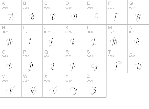 Mastura script uppercase A-Z preview