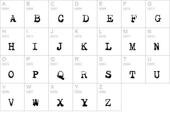 Maszyna Royal Dark uppercase A-Z preview