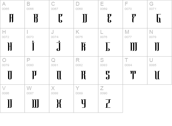 Mata Hari Exotique uppercase A-Z preview