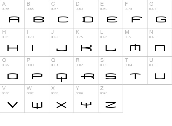 MataCond uppercase A-Z preview