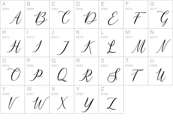 Matania uppercase A-Z preview