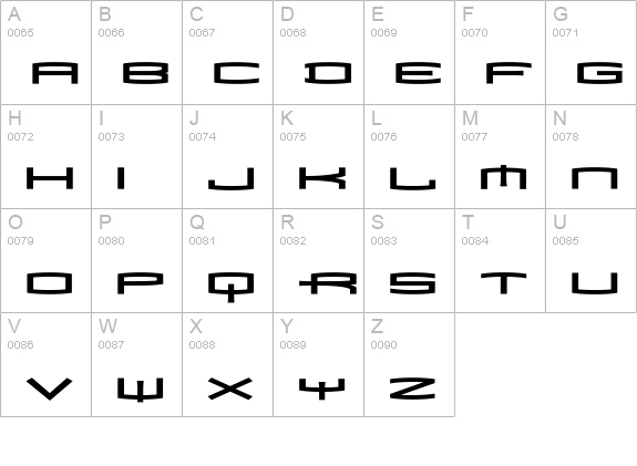 MataRegBold uppercase A-Z preview