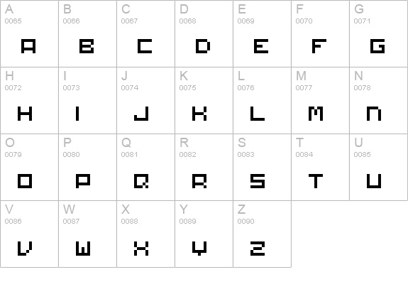 Matchworks uppercase A-Z preview