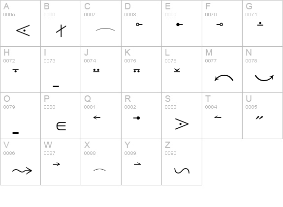 Mathematical Pi 5 uppercase A-Z preview