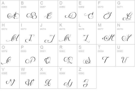Mathilde Castleland uppercase A-Z preview